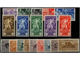 ** ERITREA. Sa.165/69, 174/78, 179/87. 1930. Complete Sets, Never Hinged. Sassone.250€. - Altri & Non Classificati