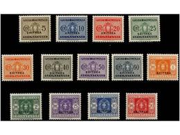 ** ERITREA. Sa.26/38. 1934. POSTAGE DUE. Complete Set, Never Hinged. Sassone.450€. - Other & Unclassified