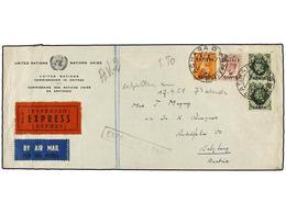 ERITREA. Sa.16, 20, 22 (2). 1951. ASMARA A AUSTRIA. OCUPACION INGLESA. 20 Cts., 50 Cts. Y 75 Cts. (2) Carta Con Membrete - Autres & Non Classés