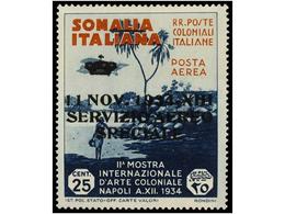 * SOMALIA ITALIANA. Yv.6A. 1934. 25 Cts. Servicio Aéreo Especial. MUY RARO. - Autres & Non Classés