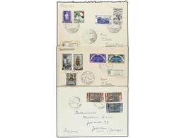 TRIESTE. 1952-54. Conjunto De Tres Cartas Con Diversos Franqueos. - Altri & Non Classificati