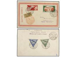 LETONIA. 1933. RIGA A BERLÍN. Circulada Por Correo Aéreo, Franqueo En Anverso Y Reverso. - Other & Unclassified