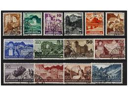 ° LIECHTENSTEIN. Mi.156/69. 1937. Complete Set, Fine In Used. Michel.100€. - Andere & Zonder Classificatie