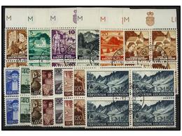 ° LIECHTENSTEIN. Mi.156/69 (4). 1937. Complete Set. Block Of Four, Fine In Used. Michel.400€. - Autres & Non Classés