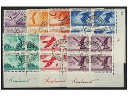 ° LIECHTENSTEIN. Mi.173/79 (4). 1939. Complete Set. Block Of Four, Fine In Used. Michel.165€. - Autres & Non Classés