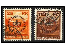 ° LIECHTENSTEIN. Mi.D 9/10. 1933. Complete Set. Fine In Used. Michel.350€. - Autres & Non Classés