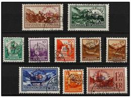 ° LIECHTENSTEIN. Mi.D 11/19 + 15b. 1934. Complete Set. 20 Rp. Crease. Fine In Used. Michel.340€. - Autres & Non Classés