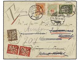 LUXEMBURGO. 1937. VOORBUG (Holanda) A ECHTERNACH (Luxemburg). 1 1/2 Y  6 Cts., Tasado A La Llegada Con Sello De Luxembur - Otros & Sin Clasificación