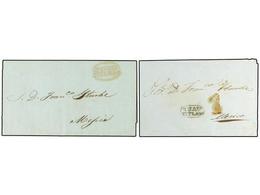 MEXICO. 1850-55. CUAUTITLAN. Dos Cartas De QUAUTITLAN Y TEPEJI DEL RIO. - Andere & Zonder Classificatie