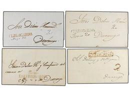 MEXICO. 1842-64. DURANGO. Diecisiete Cartas De CERRO GORDO (3), CUENCAME (2), GAVILANES (Frontal), MAPIMI, NAZAS (3), PA - Autres & Non Classés