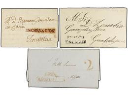 MEXICO. 1826-1854. LAGOS. Seis Cartas De ENCARNACION, LAGOS (3), S. JUAN DE LAGOS (2). - Autres & Non Classés
