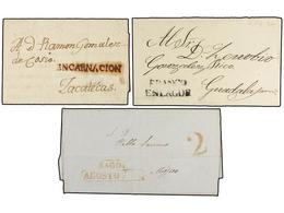 MEXICO. 1826-1854. LAGOS. Seis Cartas De ENCARNACION, LAGOS (3), S. JUAN DE LAGOS (2). - Other & Unclassified