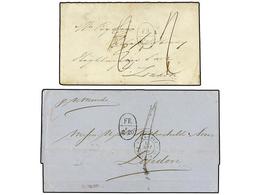 MEXICO. 1868-69. DOS Cartas Circuladas A LONDRES Vía El Correo Francés. Marcas De Intercambio FR/2F 20c. - Autres & Non Classés