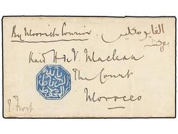 MARRUECOS. (1898 CA.). MAGHZEN. RABAT A MARRAKECH. Marca Octogonal De RABAT En Azul. Manuscrito ´By Moorish Courrier´. - Other & Unclassified