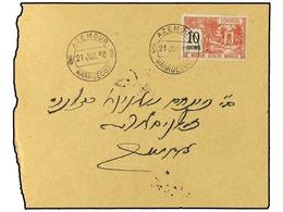 MARRUECOS. 1898. AZEMOUR A MARRAKESCH. Circulada Con Sello De Correo Local De 10 Cent. Rojo. - Otros & Sin Clasificación