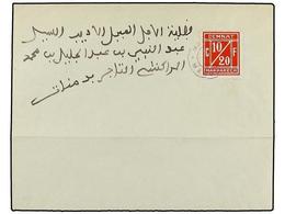 MARRUECOS: OFICINA FRANCESA. Yv.1A. (1900 CA.). 10/20 Cent. Rojo Oscuro En Carta De MARRAKECH A DEMNAT, Mat. En Violeta. - Other & Unclassified