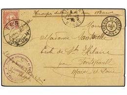 MARRUECOS: OFICINA FRANCESA. 1912. Military Cover To FRANCE Handstamped In Violet Trailleurs Commandant Of 8th Battalion - Autres & Non Classés