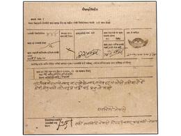 NEPAL. 1920-30. TELEGRAPH Form With CHISAPANI Cancellation And TELEGRAPHIC RECEIPT With KATHMANDU Cancellation. - Autres & Non Classés