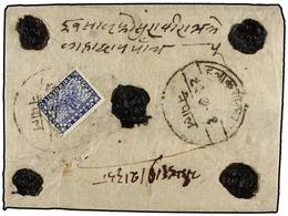 NEPAL. Mi.51. 1939 (Oct.). KATHMANDU. Local Registered Triple-weight Cover Franked With A 32 Pice Stamp. A VERY RARE Sta - Autres & Non Classés