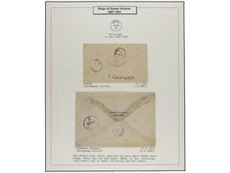 NEPAL. 1887-93. TWO Covers From India, Bearing Two Subtypes Of Small NEPAL Datestamp. - Autres & Non Classés