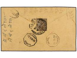 NEPAL. 1931. CALCUTTA To KATHMANDU. An Insufficiently Prepaid Cover To NEPAL Bearing A Strike Of The Octagonal NEPAL/UNP - Autres & Non Classés