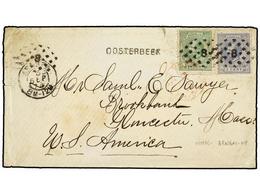 HOLANDA. 1874. Cover Franked With 5 C. Blue And 20 C. Green (Sc 23, 28), Prepaying The 25 Dutch Cents (10 C. US) Closed - Autres & Non Classés