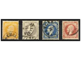 ° NORUEGA. Mi.2/5. 1856. Complete Set. Fine In Used. Michel.240€. - Otros & Sin Clasificación