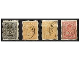 ° NORUEGA. Mi.11, 12 (2), 15. 1867. Lot Of Used Stamps. Fine. Michel.165€. - Other & Unclassified