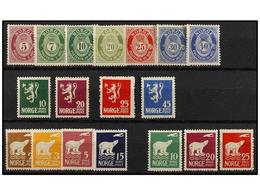 * NORUEGA. Mi.96/103, 105/108, 109/15. 1920-25. Complete Set, Hinged. Michel.350€. - Autres & Non Classés