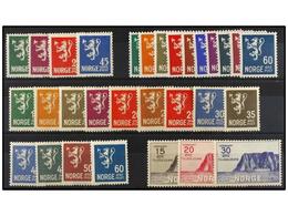 * NORUEGA. Yv.97/100, 112/23, 151/53, 173/82. 1921-31. Complete Sets, Hinged. Yvert.400€. - Otros & Sin Clasificación