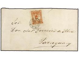 PARAGUAY. 1881. ASUNCION Correo Interior. 5 Cts. Castaño Rojo Mat. Circular ASUNCION/*. - Andere & Zonder Classificatie