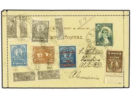 PARAGUAY. 1902 (Aug 29). Registered-AR Philatelic Usage Of 40 C. Green Stationery Letter-card With Brown Illustration On - Other & Unclassified