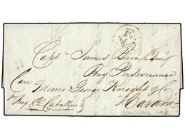 PERU. 1839 (20-Enero). PAITA (Perú) A HABANA. Manuscrito ´Por Brij. El Caballero´. Marca De Entrada En Cuba E/NA. Magníf - Autres & Non Classés