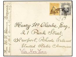 PERU. Yv.59, 79. 1886. CALLAO A USA. Sobre Enviado Desde El Buque USA. S.S. ´IROQUOIS´ Con Franqueo De 1 Ctvo. Naranja C - Autres & Non Classés