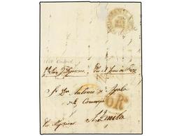 FILIPINAS. 1854. MADRID A MANILA. Fechador De Madrid Y Tasa De 6 Reales En Anverso Y Fechador De Llegada A Manila En Rev - Otros & Sin Clasificación