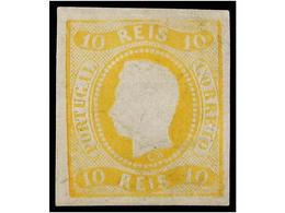 (*) PORTUGAL. Af.20. 1866. 10 Reis Amarillo. MUY BONITO EJEMPLAR. Afinsa.377€. - Autres & Non Classés