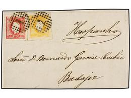 PORTUGAL. Af.20, 22. 1866. FRONTAL. 10 Reis Amarillo Y 25 Reis Rosa, Margenes Enormes. Espectacular Calidad. - Other & Unclassified