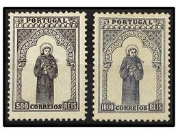 * PORTUGAL. Af.124/25. 1895. 500 Reis Castaño Y Verde Y 1000 Reis Violeta Y Verde, Goma Original. F.G. BOLAFFI. Afinsa.1 - Andere & Zonder Classificatie