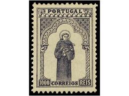 * PORTUGAL. Af.125. 1895. 1000 Reis Violeta Y Verde Y Goma Original. Leves Adherencias. F. G. BOLAFFI. Afinsa.1.100&euro - Autres & Non Classés