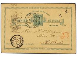 ANGOLA. 1897. AMBRIZETTE A HOLANDA. Entero Postal De 30 Reis, Llegada En El Frente. - Otros & Sin Clasificación