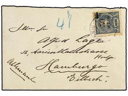 GUINEA BISSAU. 1907. BISSAU To GERMANY. 50 Reis On 65 Reis Blue. - Andere & Zonder Classificatie