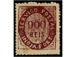 * INDIA PORTUGUESA. Mu.15. 1871. 900 Reis Violeta, Tipo II, Papel Grueso. MAGNÍFICO EJEMPLAR. Cert. M. Da MOTA. Mundifil - Otros & Sin Clasificación