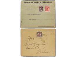 PORTUGAL: ST THOMAS & PRINCE. 1915. Dos Cartas Con Franqueos De 20 Reis + 4 Ctvos Y 25 Reis Circuladas A LISBOA. - Autres & Non Classés