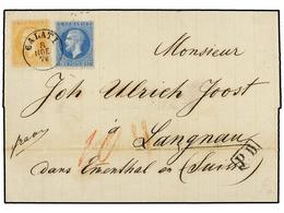 RUMANIA. Mi.39, 41. 1878. GALATI To LANGNAU (Suiza). 10 Bani Blue And 25 Bani Orange, Arrival On Back. - Other & Unclassified