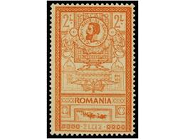 ** RUMANIA. Mi.159. 1903. 2 L. Orange Red. Never Hinged. Michel.++170€. - Autres & Non Classés