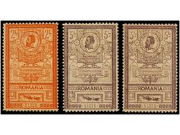 * RUMANIA. Mi.159, 160a, 160b. 1903. 2 L. Orange, 5 L. Lilac And 5 L. Red Violet. Original Gum. Michel.540€. - Autres & Non Classés