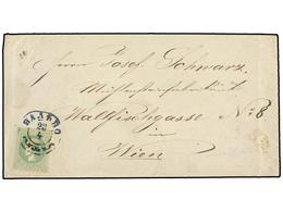 SERBIA. Yv.22. 1872. Envelope To WIEN (Austria) With 35 Pa. Green Perf. 9 1/2x12 1/2. Arrival Cds. On Back. - Altri & Non Classificati