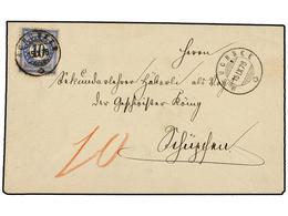 SUIZA. 1878. MBUCHSEE To SCHUPFEN. Cover Send Without Stamps, Taxed On Arrival With 10 Rp. Blue Stamp. - Otros & Sin Clasificación