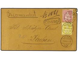 SUIZA. 1880. Registered Cover Used Locally In LACHEN Bearing 1867-78 10 C. Carmine & 15 C. Lemon Cancelled By The LACHEN - Other & Unclassified