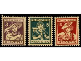 ** SUIZA. Yv.151/53. 1916. SERIE COMPLETA. LUJO (Cat. 180€). Yvert.190€. - Other & Unclassified